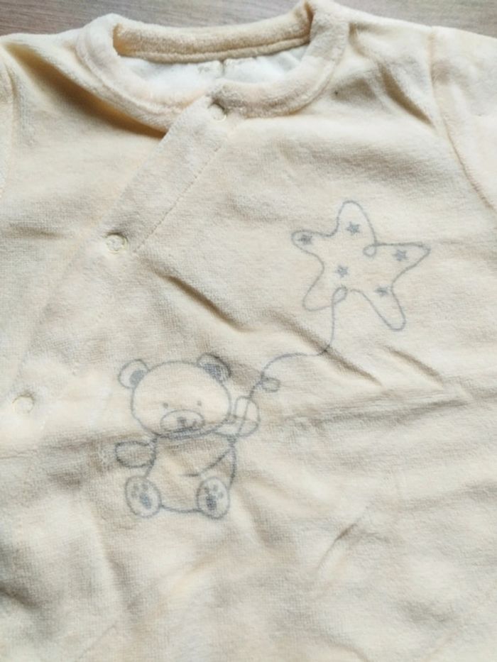 Pyjama velours une pièce mixte 3 mois - photo numéro 2