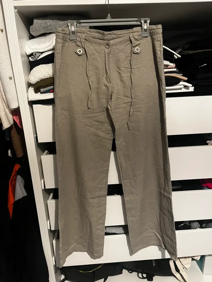 Pantalon lin viscose