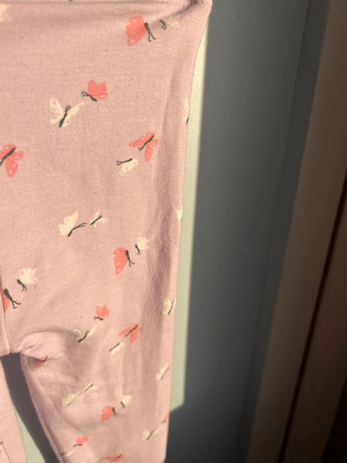 Legging lilas, motif papillon , 9-12 mois - photo numéro 5