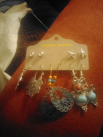 Lot de 5 paires de boucles d'oreilles fantaisie