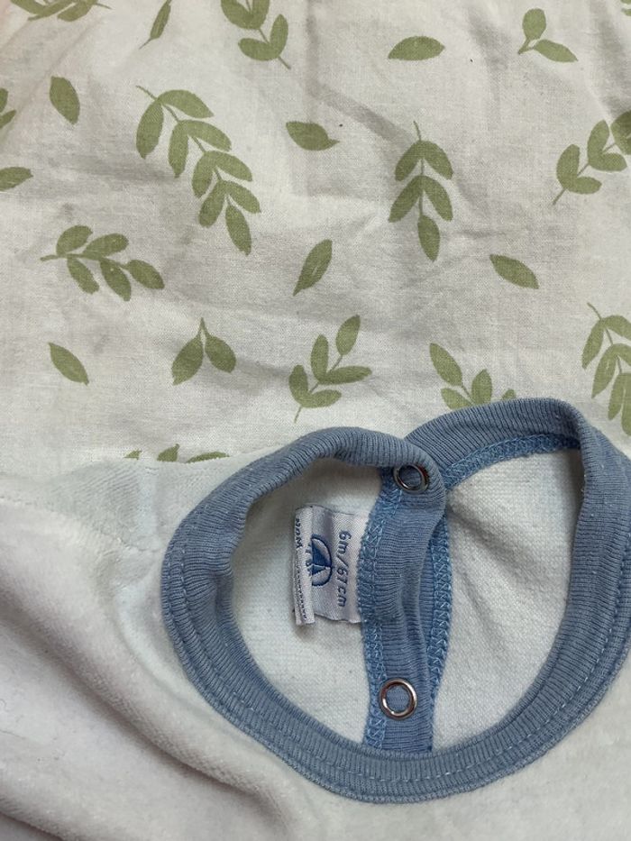 pyjama grenouillère en velours bleu 6 mois petit bateau - photo numéro 6