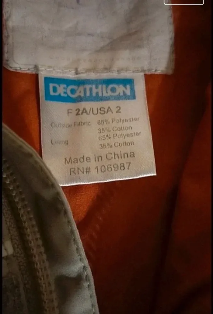Manteau beige orange Decathlon  2 ans - photo numéro 4