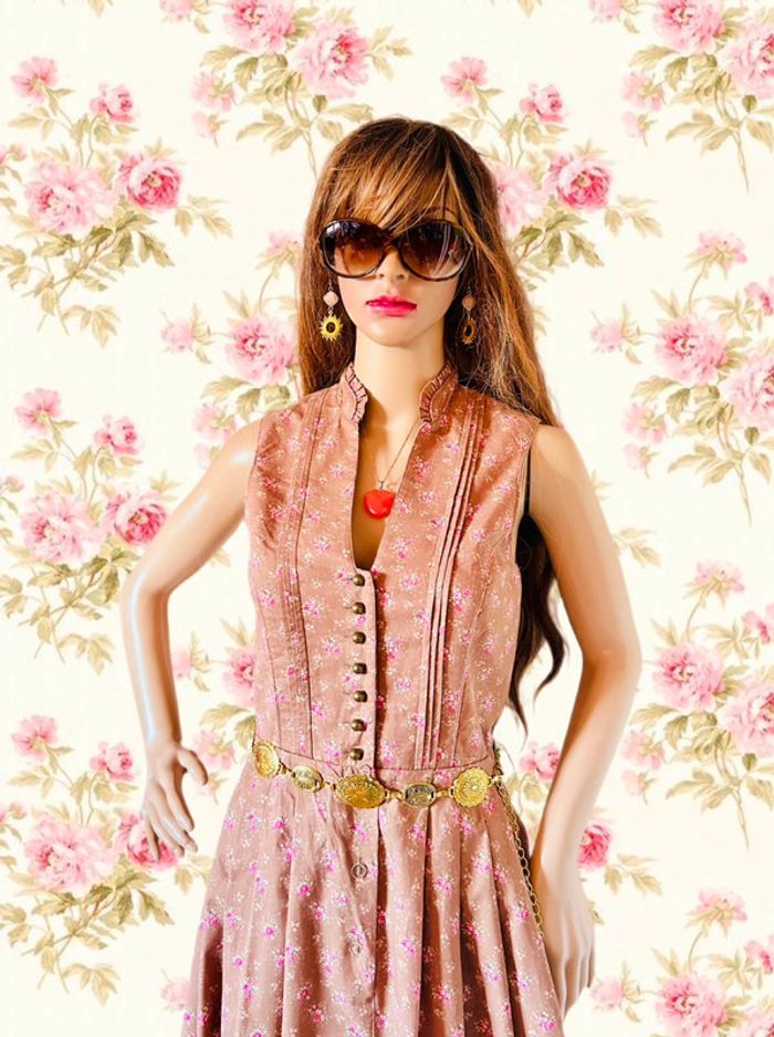 💐Magnifique robe vintage autrichienne cottagecore fairycore Distler floral dress💐 - photo numéro 5