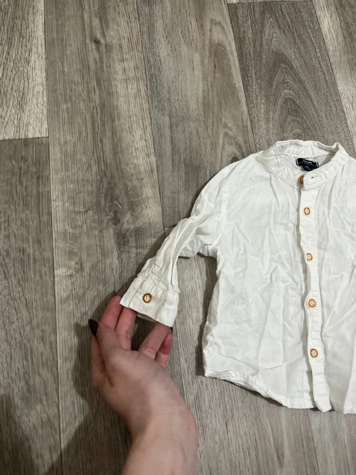 Chemise bébé blanche taille 6 mois - photo numéro 2