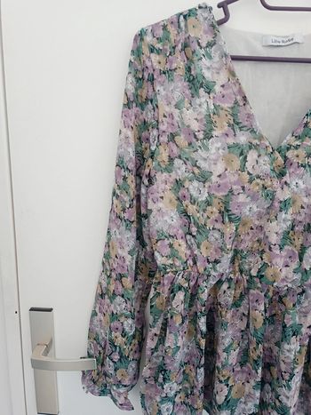 Blouse chemisier à fleurs Lilie Rose Taille S/M Neuf