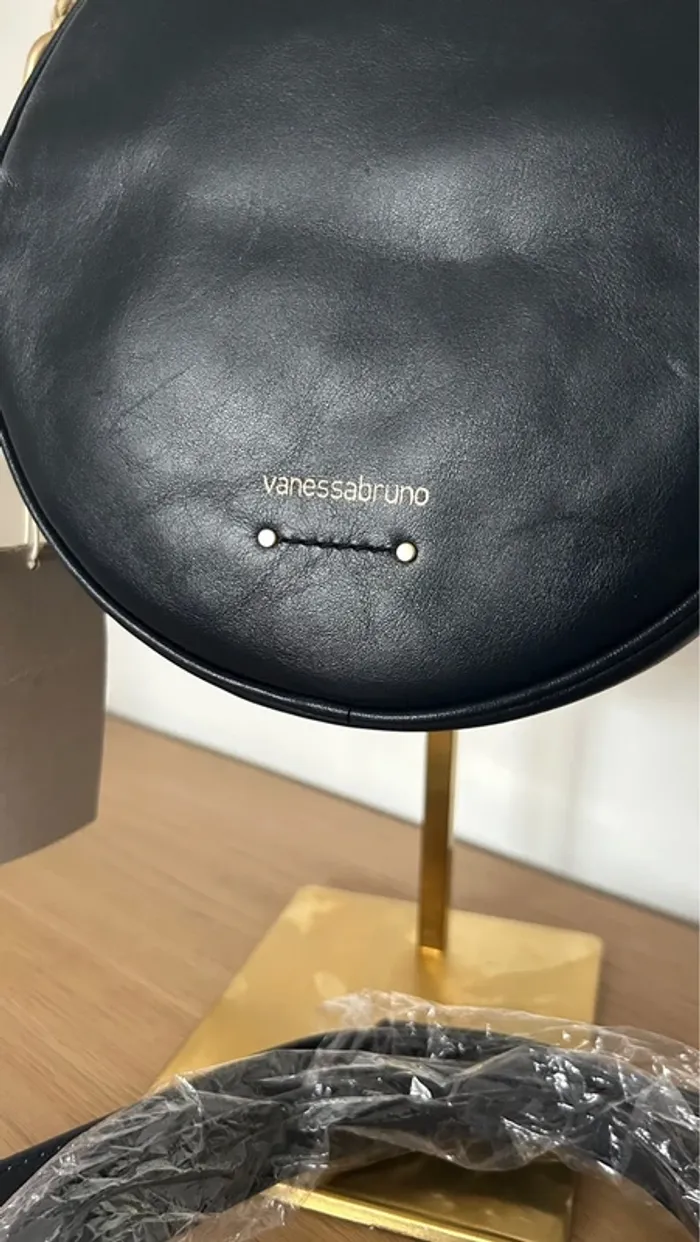 Sac rond Vanessa Bruno “Holly” bleu marine - photo numéro 3