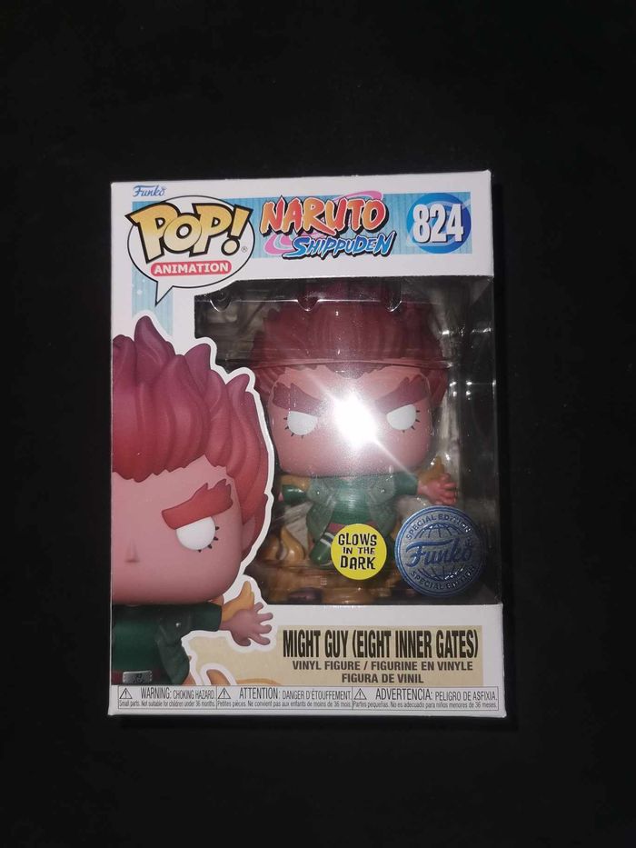 Figurine Funko Pop / Might Guy N°824 / Naruto Shippuden / Glows In The Dark Funko Spécial édition