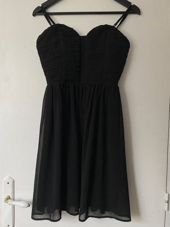 Robe bustier chic/soirée à bretelles effet plissé