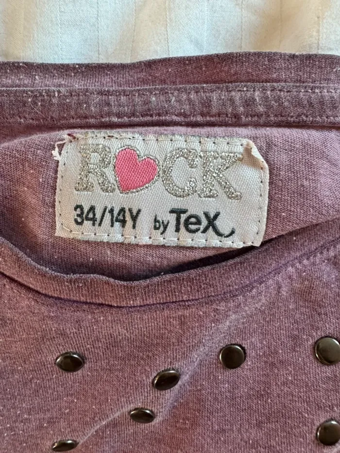 T-shirt sans manches taille 34/14 ans vieux rose - photo numéro 6