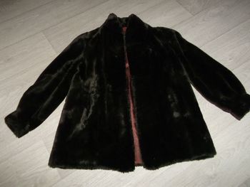 Veste BRESNU & Cie fausse fourrure marron taille 38/40 BE