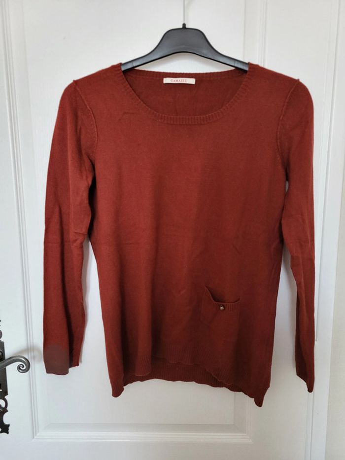 Pull marron camaïeu