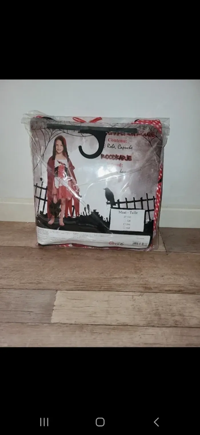 Déguisement halloween petit chaperon rouge 5ans