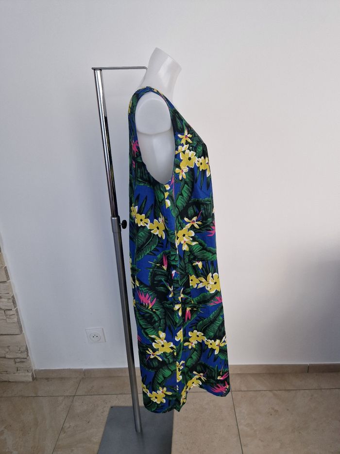 Robe bleu motif fleurie Charmance - photo numéro 5