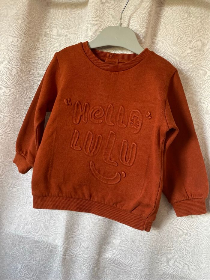 Pull sweat brique chaud 2 ans lulu castagnette