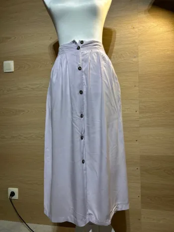 Jupe longue à boutons Asos Lila taille 32 petite