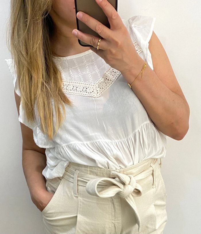 Blouse avec volant