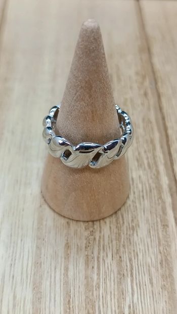 Bague acier inoxydable argenté