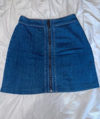 Petite jupe en jeans bleu zippé H&M femme taille 36 