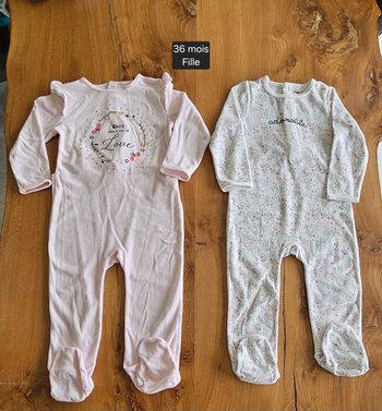 Lot de pyjamas chauds bébé fille
