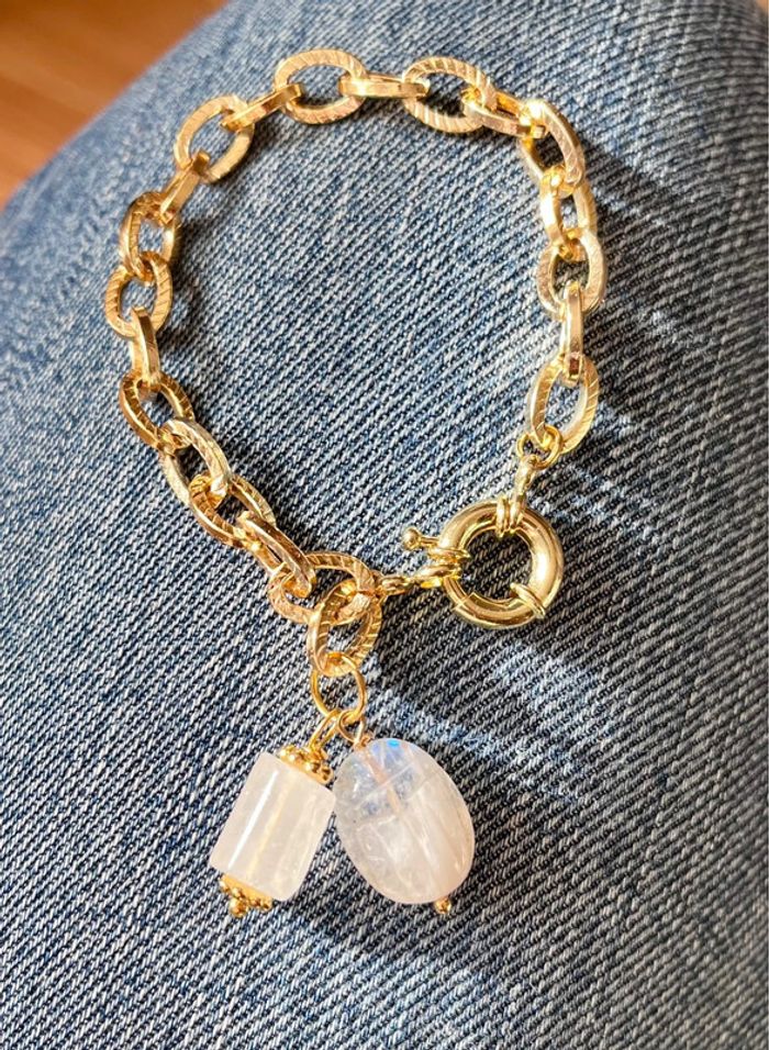 Bracelet amulette scarabée Pierre de Lune - photo numéro 8
