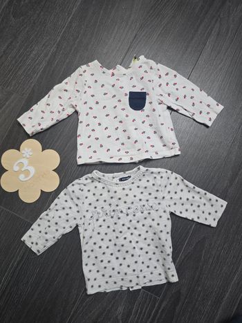 Lot de 2 t-shirt manches longues 