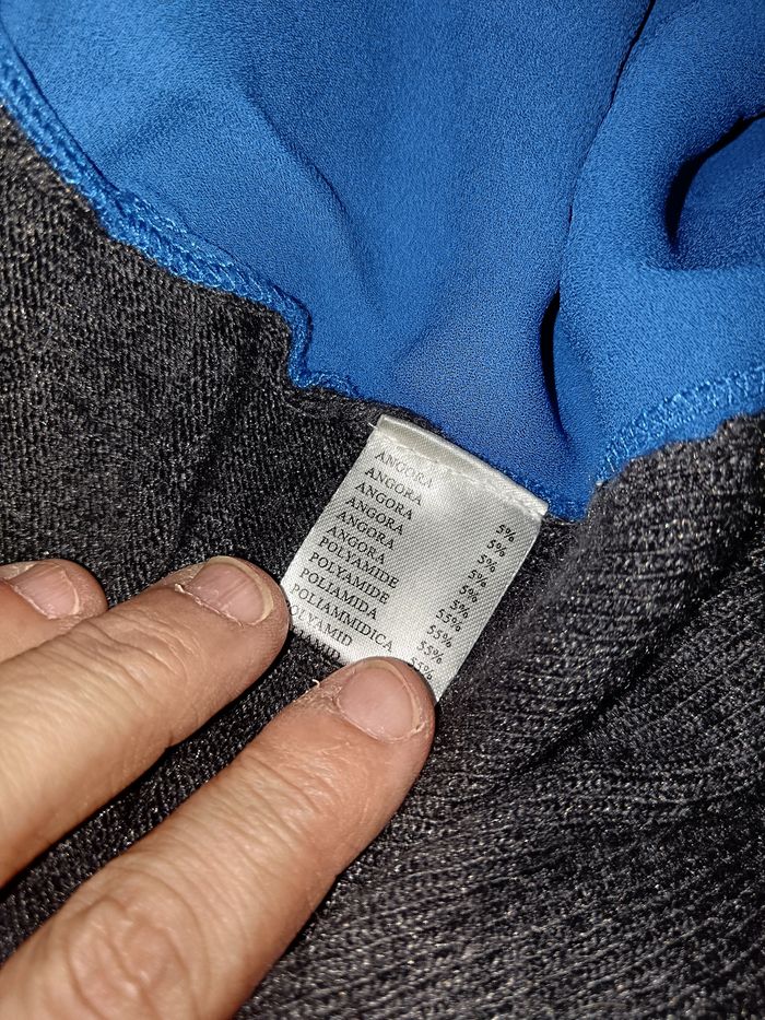 Gilet original gris bleu - photo numéro 5