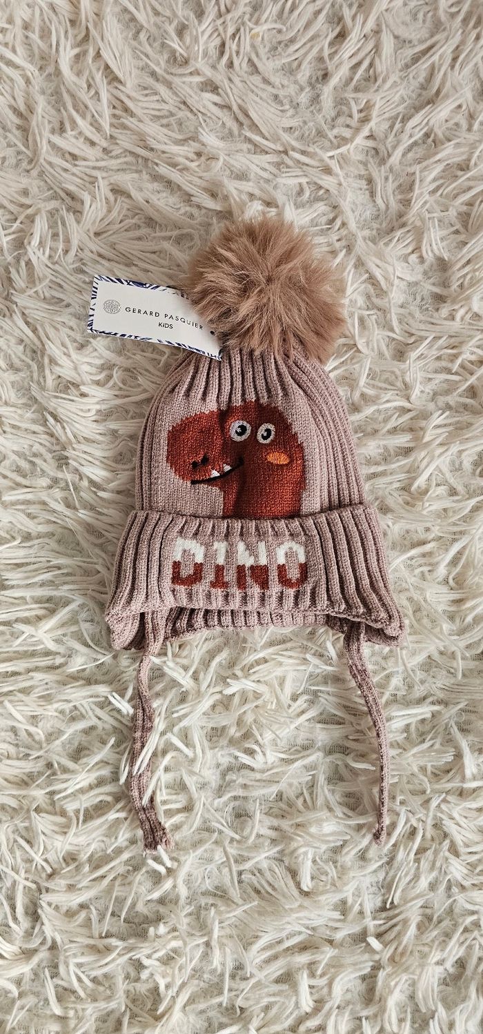 Magnifique bonnet d'hiver dinosaure Gérard Pasquier Neuf