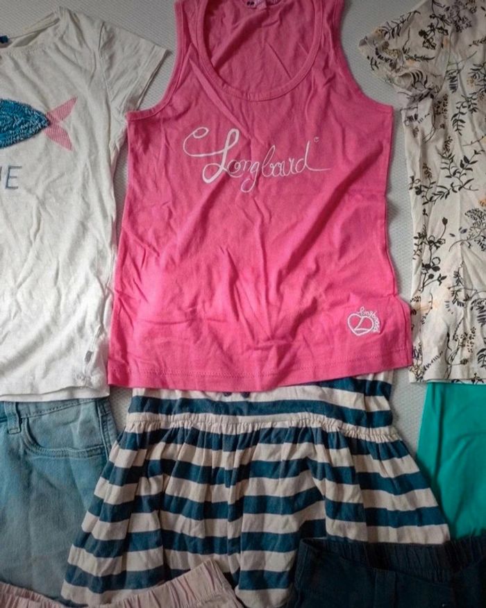 Lot 8 pièces fille 10 ans t-shirts, shorts.. - photo numéro 3