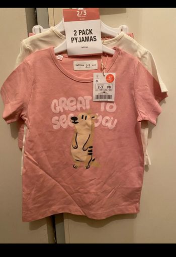 Lot 2 pyjama short fille  taille 2/3 ans neuf