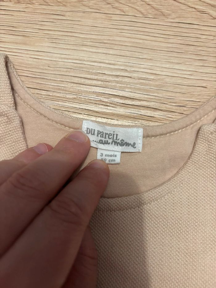 Ensemble salopette et T-shirt manches longues 3 mois - photo numéro 4