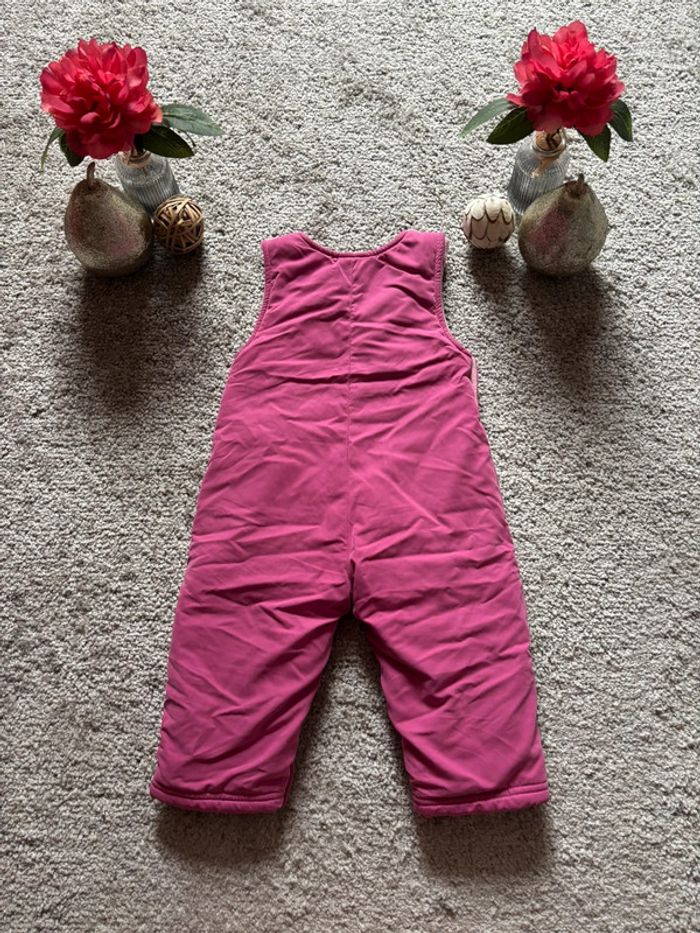 🌺Combinaison de ski sans manche rose en effet velours Disney Minnie Taille 12mois/80cm🌺 - photo numéro 5