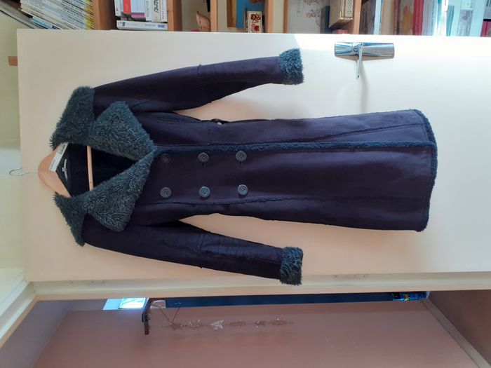 Etam - Manteau Long Hiver Col fourré - Noir - T36 - photo numéro 2