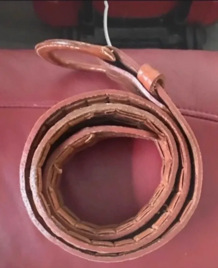 Ceinture cuire marron 105cm - photo numéro 2
