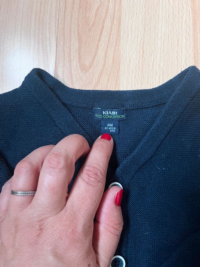 Gilet bleu marine - 6 mois - photo numéro 2