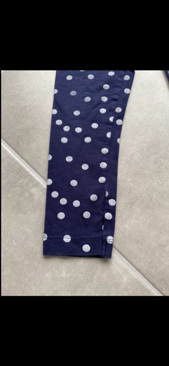 Legging bleu à pois blanc fille 8 ans - photo numéro 7