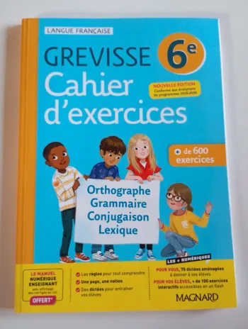 Corrigés Grevisse cahier d'exercices 6e