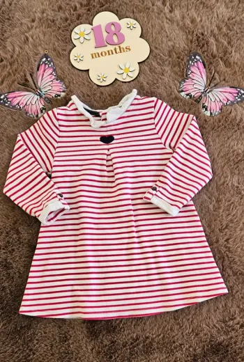 Robe rayé pull obaibi 18 mois
