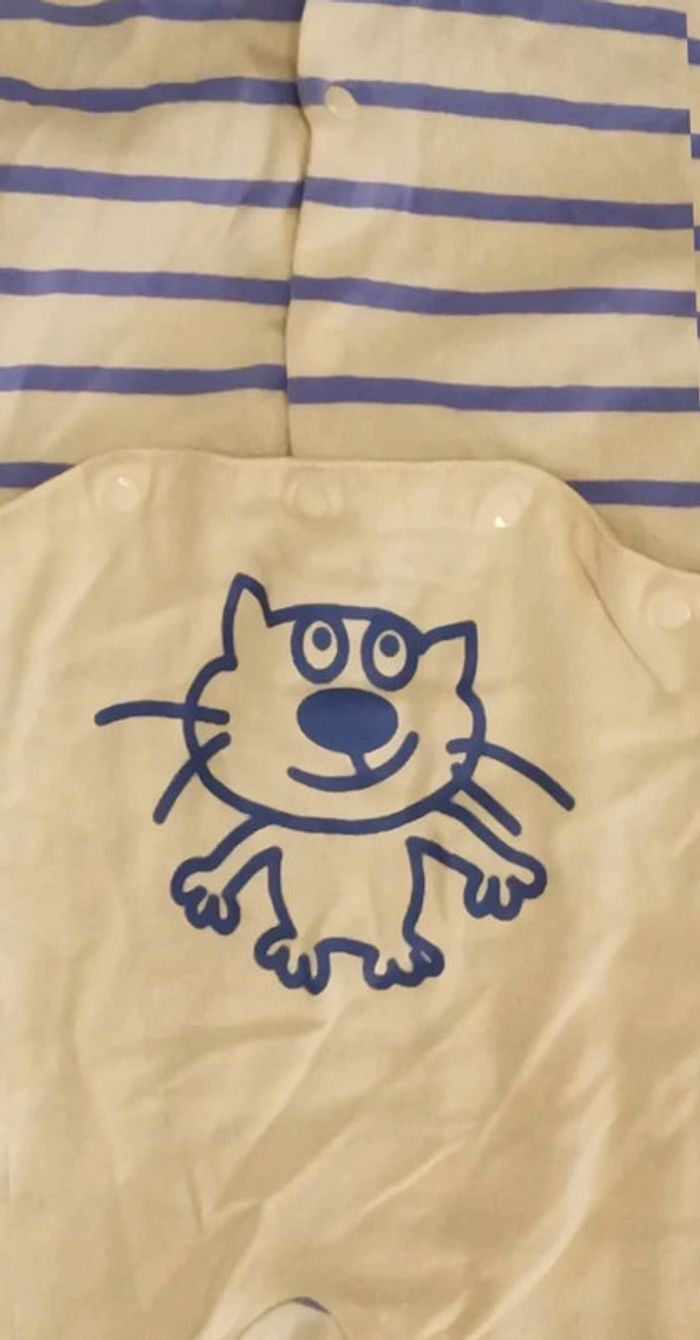 Pyjama 👣 mixte lot de 2,verbaudet, coton, 6mois/67cm, grenouillère - photo numéro 8