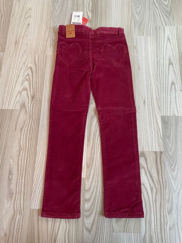 Pantalon velours bordeaux neuf 8 ans SGM - photo numéro 6