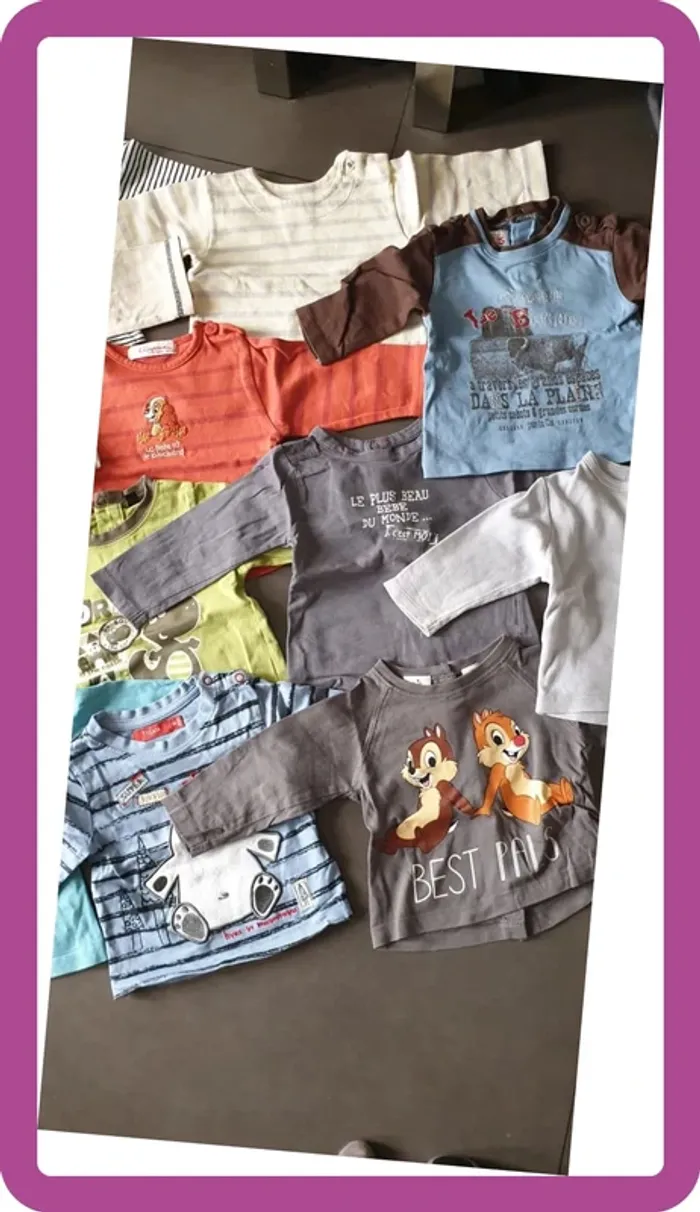 Lot 12 t-shirt manches longues - photo numéro 5