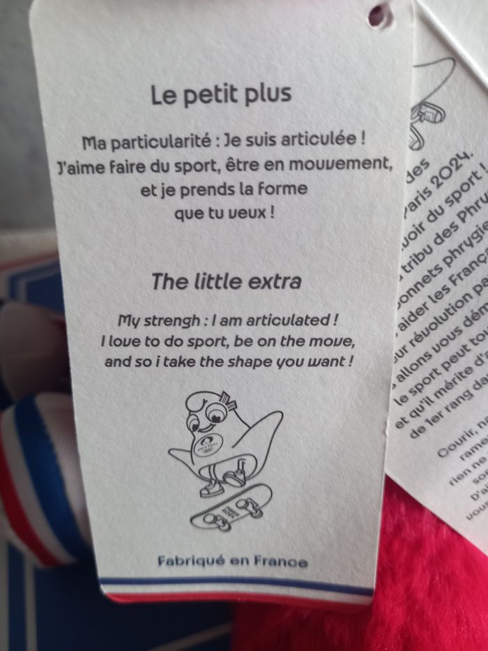 Peluche Mascotte JO2024 23cm Articulée - photo numéro 6