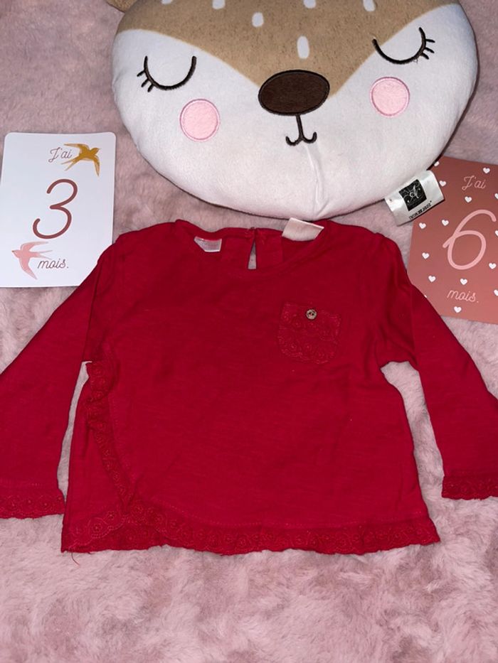 Lot de 2 teeshirt fin 6 mois Zara - photo numéro 2