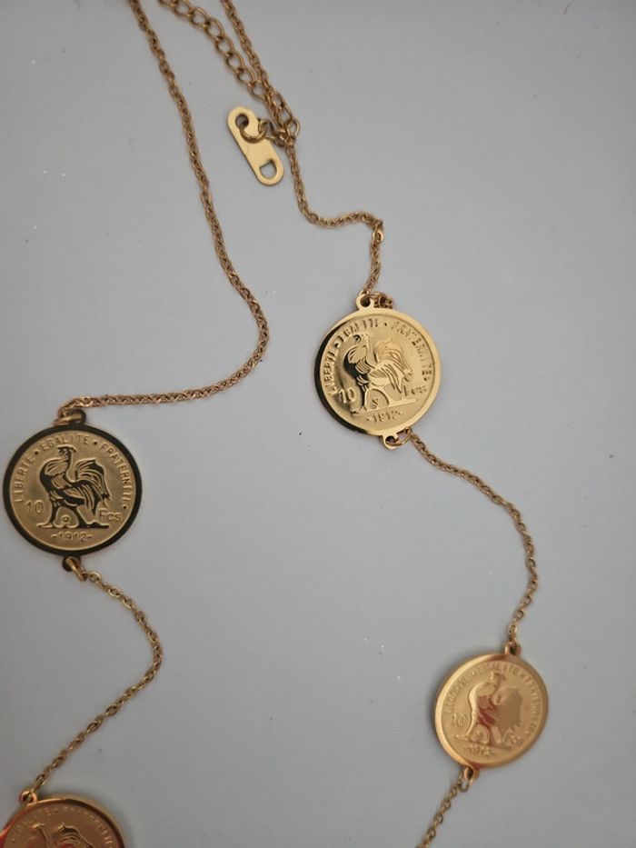 Parure coq france collier et bracelet - photo numéro 2