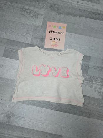 Tee shirt court fille 3 ans