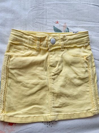 Jupe en jean jaune 4 ans