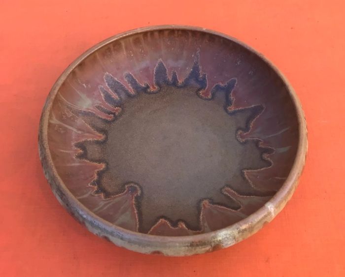 Coupe Céramique émaillée Denbac (Vierzon) Grès flammé à coulures - photo numéro 6