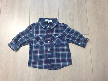 Chemise bleu à rayures. Garçon 6 mois. Marque Kitchoun
