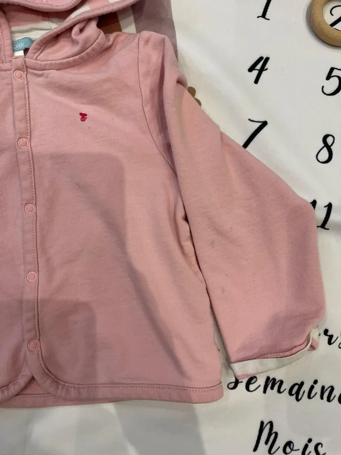 Veste à capuche Obaïbi bébé fille - photo numéro 3