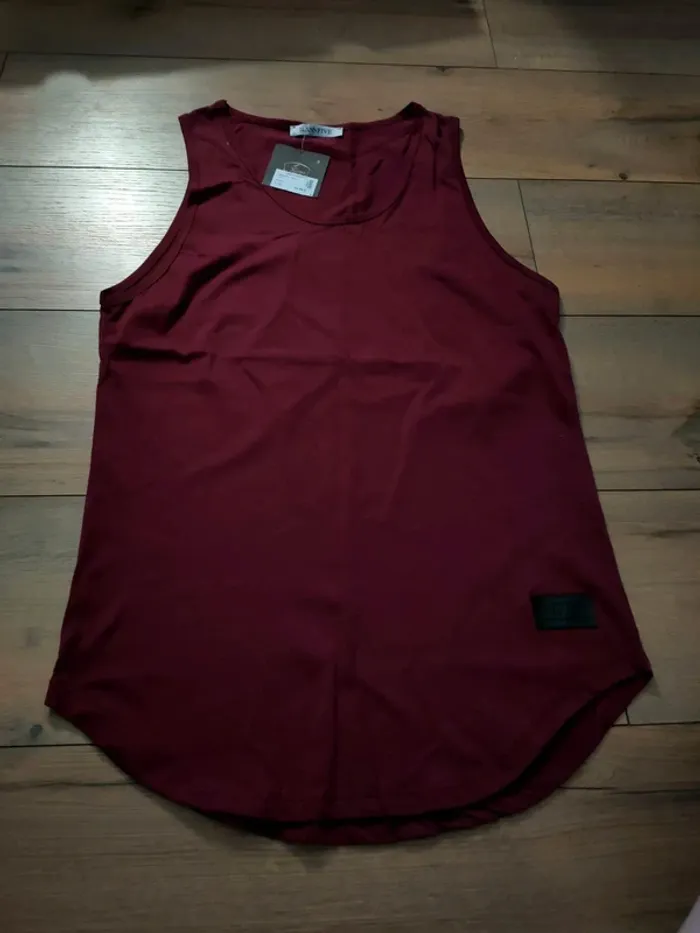 Débardeur bordeaux uni homme XL