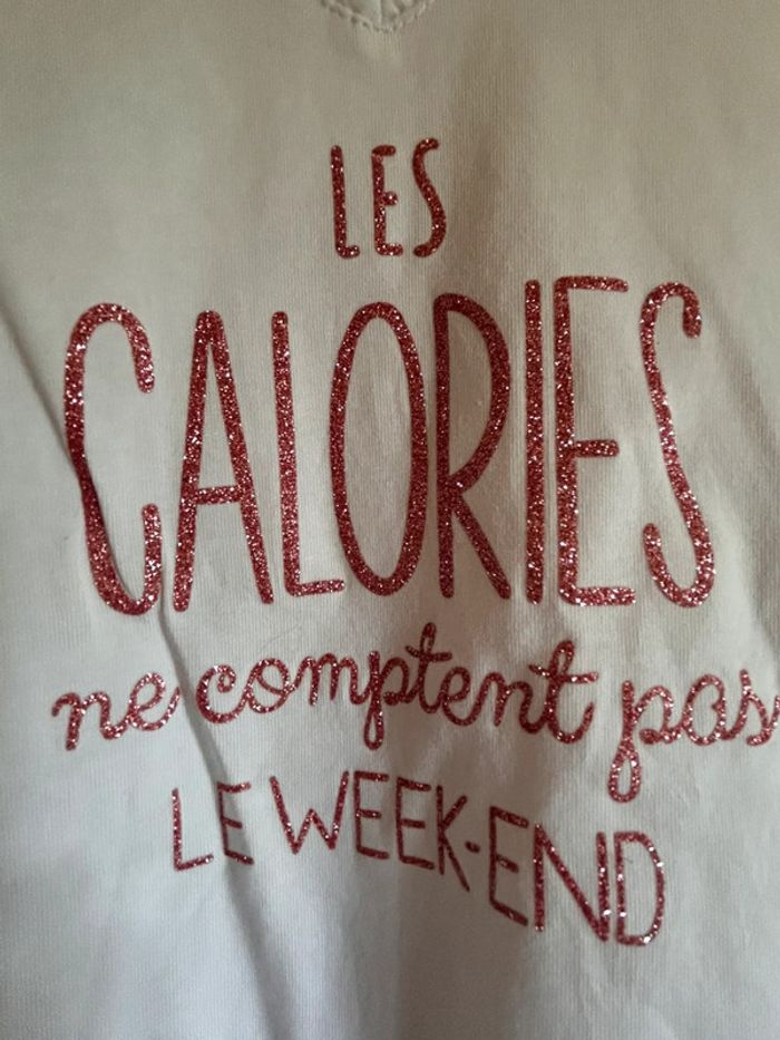 T-shirt blanc col v April Vintage taille unique - photo numéro 2